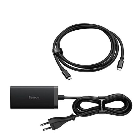 Baseus GaN5 Pro 67W Masaüstü Hızlı Şarj Cihazı + HUB ( HDMI + Type-C + Usb-A Data )